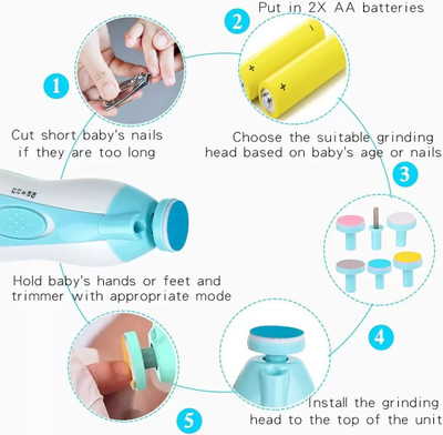 DN BROTHERS Baby Nail Trimmer File with Light Battery Operated Safe Nail Clippers Kit DN246