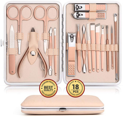 GRANTHI ENTERPRISE 18 in 1 Professional Manicure & Pedicure Set Nail Scissors Grooming Kit
