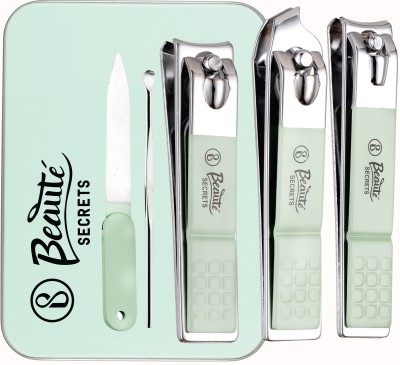 Beaute Secrets Nail Cutter Set, Manicure Pedicure kit, Nail Filer and Nail Cleaner in Gift Box