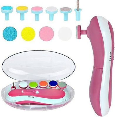 credebs New Baby Nail File Electric,Baby Nail Trimmer Heads Safe (Pink7)