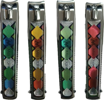 Miss Claire Nail Cutter Stainless Steel For Men And Women (Pack Of 4)