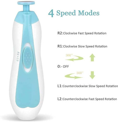 WAIRIT Baby Nail Trimmer File with Light Battery Operated Safe Nail Clippers Kit W148