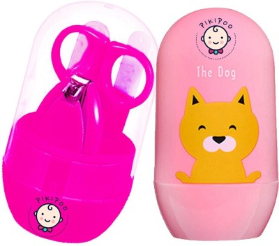 PIKIPOO 4-in-1 BPA-Free Baby Manicure Set(Pink)