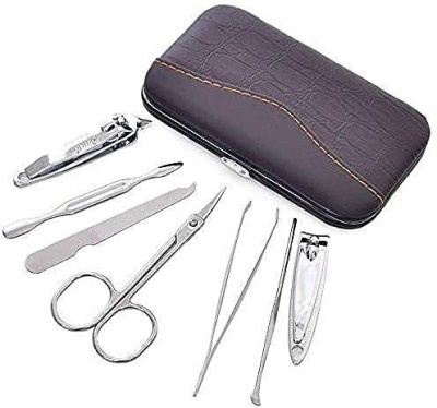 snatsales 7in1ManicuresetProfessionalStainlessSteelNailClipperKitFingerPedicureNailToolSet