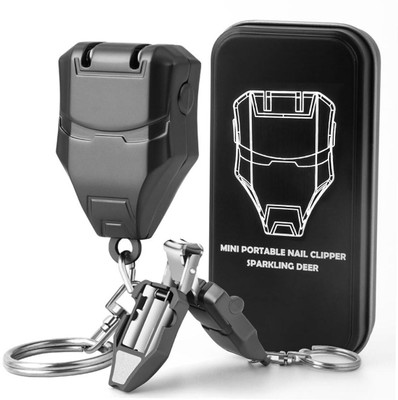 Probero Folding Nail Clipper with Filer Heavy Duty for Thick Nail with Key Chain Storag