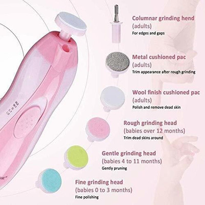 smilykid Baby Nail Clippers with Light &6 Grinding Pads for Newborn (multicolor)DN192