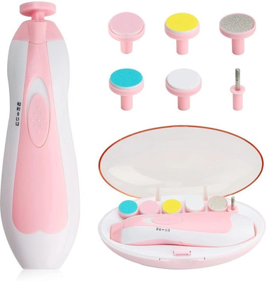 credebs New Baby Nail File Electric,Baby Nail Trimmer Heads Safe (Pink3)
