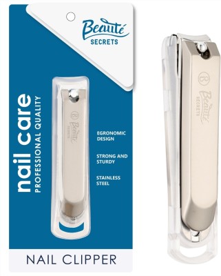 Beaute Secrets Nail Clipper Stainless Steel Fingernail,Thick Nail Cutter with File & Catcher