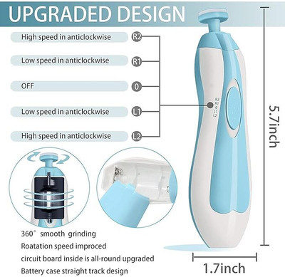 UZAN Baby Nail Clippers with Light and 6 Grinding Pads for Newborn Infant Toddler