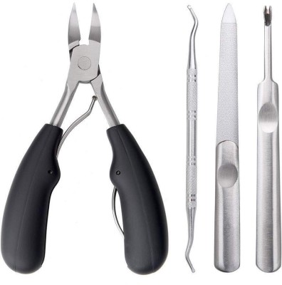 Taxila 4 Pcs Ingrown Toe Nail Clippers Tool Set, Stainless Steel Professional