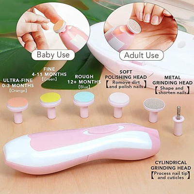PRATYANG for Newborn | Electric with 6 grinding Heads AA battery (Not Include)-A