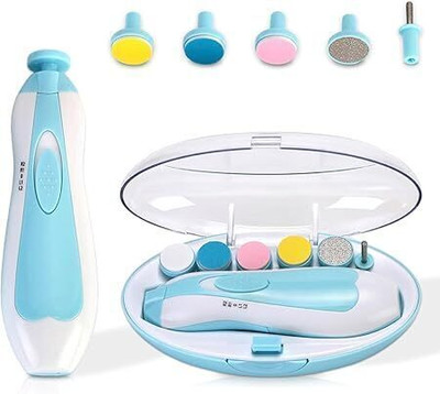 MAHADEV INFRASTRUCTURE Baby Nail Clippers with Light and 6 Grinding Pads for Newborn Infant Toddler
