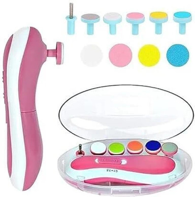 credebs New Baby Nail File Electric,Baby Nail Trimmer Heads Safe (Pink6)