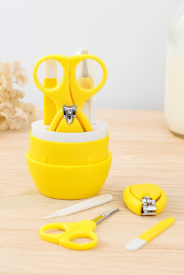 Minku creations Baby Manicure Set 4 Pcs | Safe Nail Cutter, Scissors, Filer & Storage Case