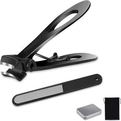 THR3E STROKES Nail Clipper Cutter | Wide Jaw Nail Clippers for Thick Nails & Toenails Clippers