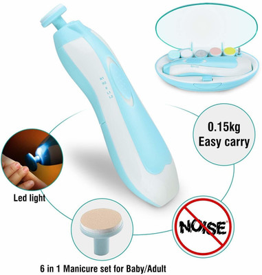 MAITRI ENTERPRISE Baby Nail Clippers with Light &6 Grinding Pads for Newborn (multicolor)M251