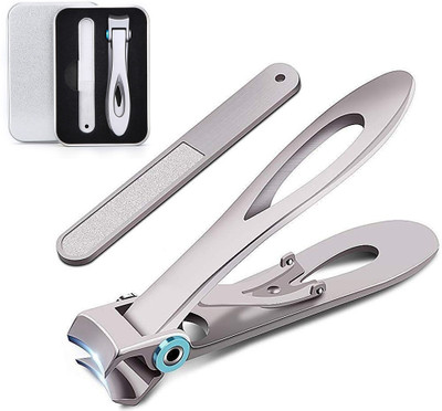 HASTHIP Nail Clipper Cutter Nail Cutting Trimmer Toenail Fingernail Cutter Stainless Steel Toenail Clippers for Thick Nails with Nail File
