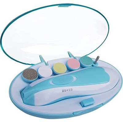 WAIRIT New Baby Nail File Electric,Baby Nail Trimmer with 6 Grinding Heads W144