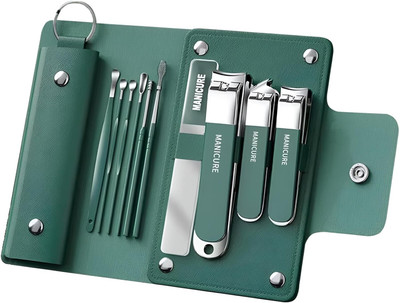 VELINEX Nail Cutter Set 10-Piece Set with Nail File & Earpick for Men & Women