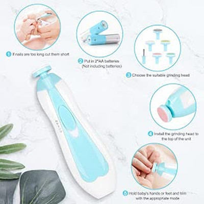 smilykid Baby Nail Clippers with Light &6 Grinding Pads for Newborn (multicolor)DN429