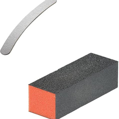 Coscat Nail Art Shiner Buffer Block Buffing Sanding File and 1 Nail Filer (Set of 2)(Multicolor)