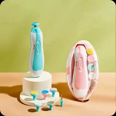 TOOBIL Premium Baby Nail Trimmer Kit for Kids Safe Electric Baby Nail Cutter-Multicolor