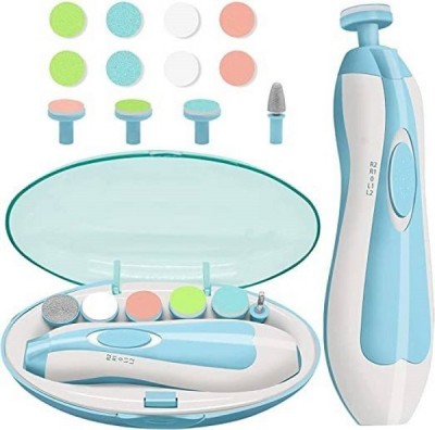 DOLPHINZONE Baby Nail Trimmer Electric Nail File Set - Safe Baby Nail Clippers with Light