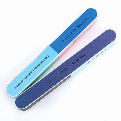 QAUKY Nail Filer with 7 Sides Block Nail Shaper Bar Nail Polishing Tool(Set of 2)