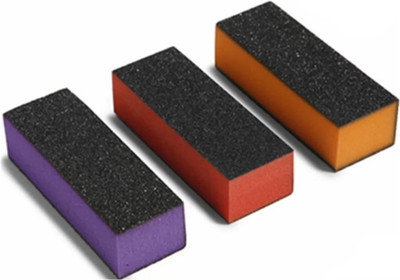 NAILSBAR Professional 3Pcs Nail Block Buffer 4 Way Sanding Block Shiner Files(Set of 3)