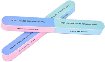 Sweetpea 2 Pcs 7 Sided Nail Buffer Manicure Nail File Sanding Beauty Tool