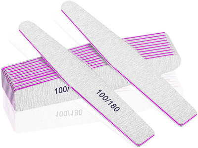 Nyvaan 10 Pcs of Best Quality Dual Side Standard Nail Filer For Manicure and Pedicure(Set of 10)