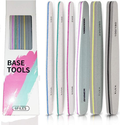 NAILWIND Nail File and Buffer Set, 6 Pcs Nail File Kit for Acrylic and Natural Nails,