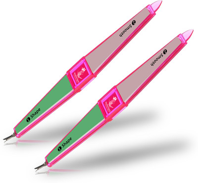 MAJESTIQUE Nail Buffer Shiner Manicure Pedicure Tool 4 Ways in 1 Buffer - Pack of 2 Pcs(Set of 2)