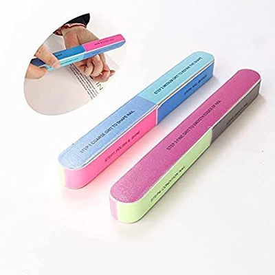 Elecsera 7-Sided Nail Buffer / Shiner / Filer For Manicure Combo of 2(Set of 2)