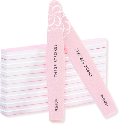 THR3E STROKES Nail Buffers Sanding Blocks Sponge Buffing File for Acrylic Natural Gel Nails(Set of 10)