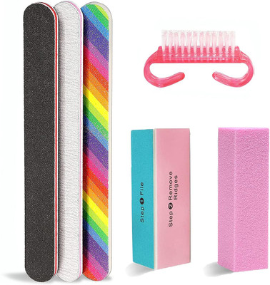 maycreate Buffers Nail Files Set Professional Double Sided Emery Boards Manicure Tools Kit Rectangular Art Care Buffer Block Tools 100/180 Grit for Home and Salons Use(Set of 3)