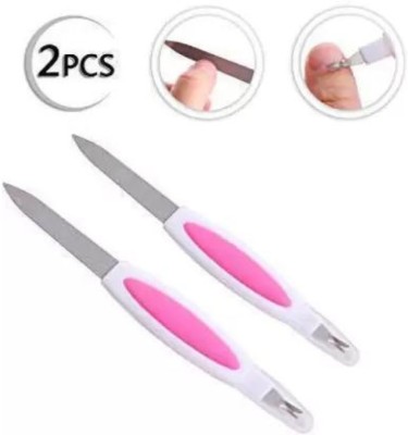 Adhiraj 2 in 1 Manicure Pedicure Nail File Tool Cuticle Trimmer Cutter Remover for Women(Set of 4)