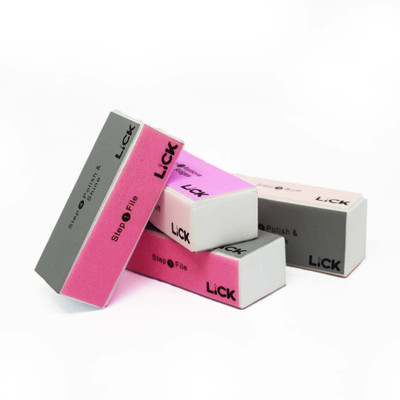 Lick - Press on Nails Block Buffer 4 Steps Manicure Pedicure Professional Care Sanding Buffing(Set of 4)