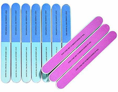 Elecsera Professional Nail 7 Sided Buffer For Polish & Shine (Pack Of 10)(Set of 10)