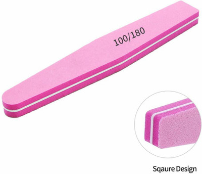 Sminakh 10 Pcs Nail Block Buffer Files Sponge Washable Double Sided 100/180 Sanding Buffing File (Set of 10)(Set of 10)