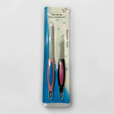 Dazzle Beauty 2 IN 1 Sharp Nail File/Filer & Shaper With Cuticle Cutter 2pc set(Set of 2)