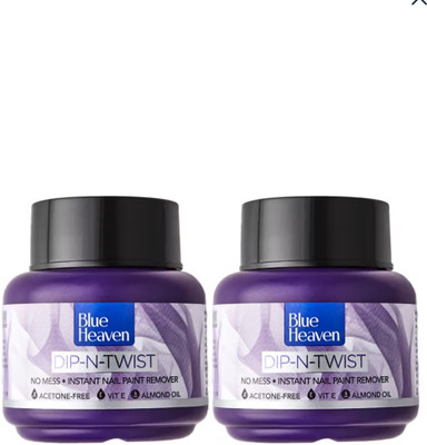 BLUE HEAVEN Dip & twist nail paint remover pack of 2(40 ml)
