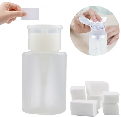 Shihen Lint Free Nail Wipes 1000 PCS with 1pc Gel Polish 60ml Pump Remover Dispenser(60 ml)