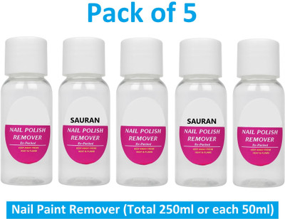 Sauran Pack of 5 Nail Paint Remover (NPM30.3)(250 ml)
