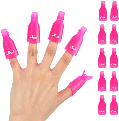 AKADO Plastic Acrylic Nail Art Soak Off Cap Clip UV Gel Polish Remover Wrap Tool, 5pc.(100 g)