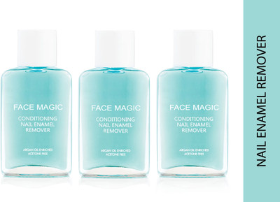 FACE MAGIC Acetone Free Conditioning Nail Enamel Remover 30ml pack of 3(30 ml)