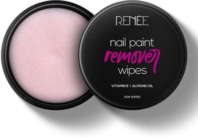 Renee Nail Paint Remover Wipes, Keep Nail Moisturized & Nourished, Vitamin E, 50 Wipes(31 g)