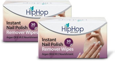 HipHop Skincare Instant Nail Polish Remover Wipes Argan oil & Vitamin E Nourishment(60 g)