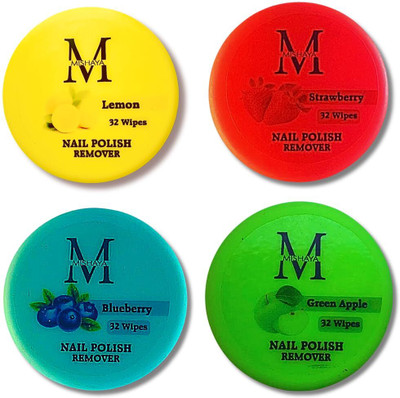 MIshaya Nail Paint Remover Wipes Pack of 4(5 g)