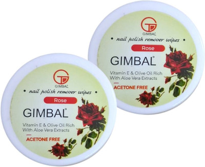 gimbal Nail Polish Remover Wipes, Acetone Free, 30 Wipes-Lemon (Pack of 2)(30 g)
